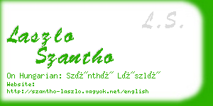 laszlo szantho business card